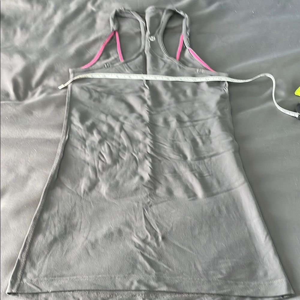 Gray and Pink Athletic Tank Top